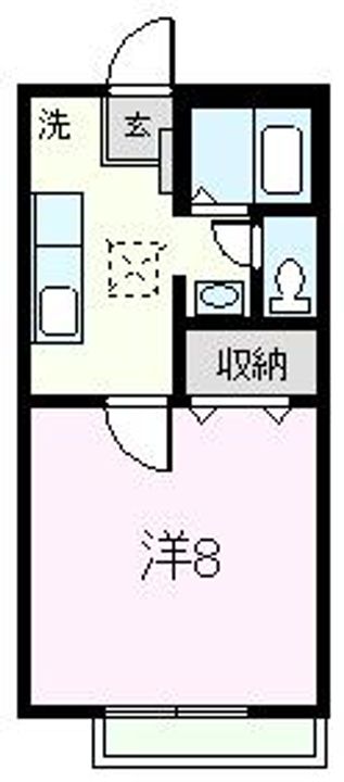 茨城県稲敷郡阿見町大字阿見(アパート)の賃貸物件の間取り