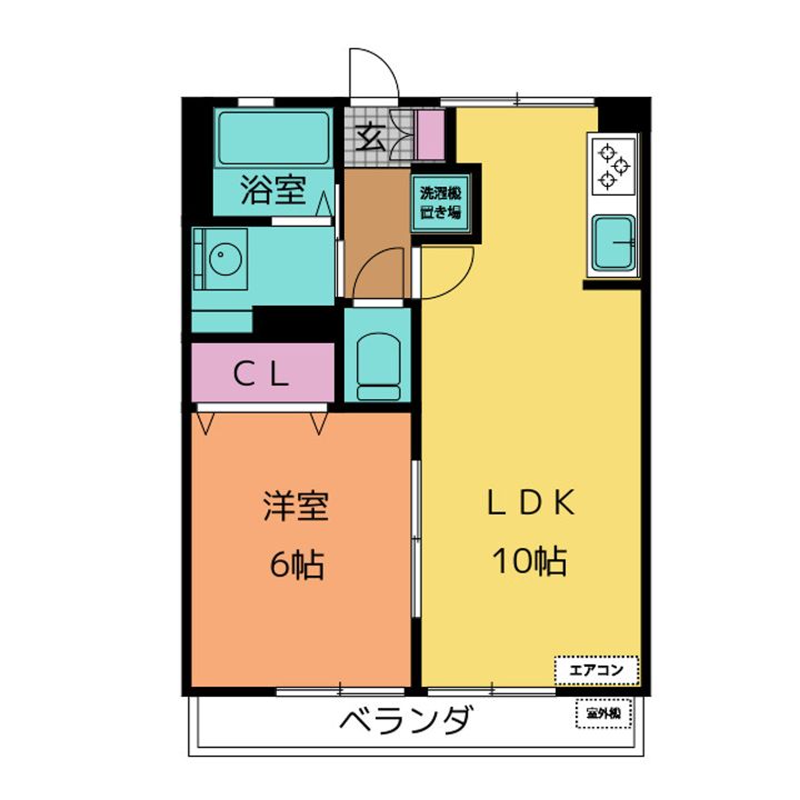 若宮ハイツの間取り
