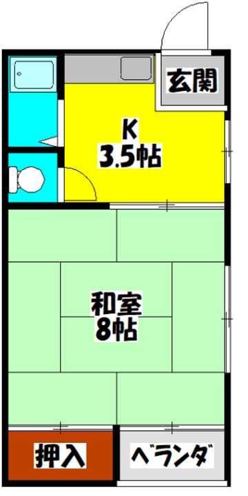 浜町ハイツの間取り