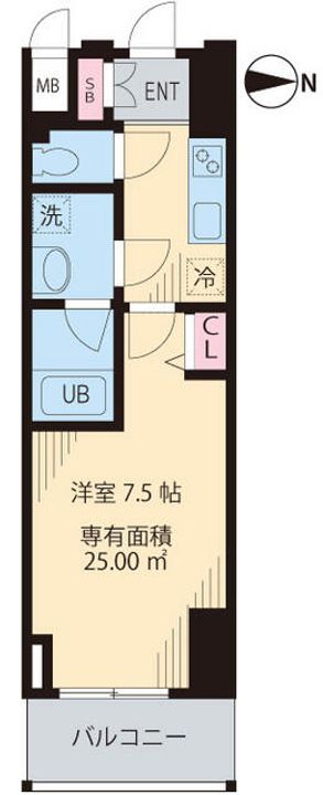 東京都文京区音羽1(マンション)の賃貸物件の間取り
