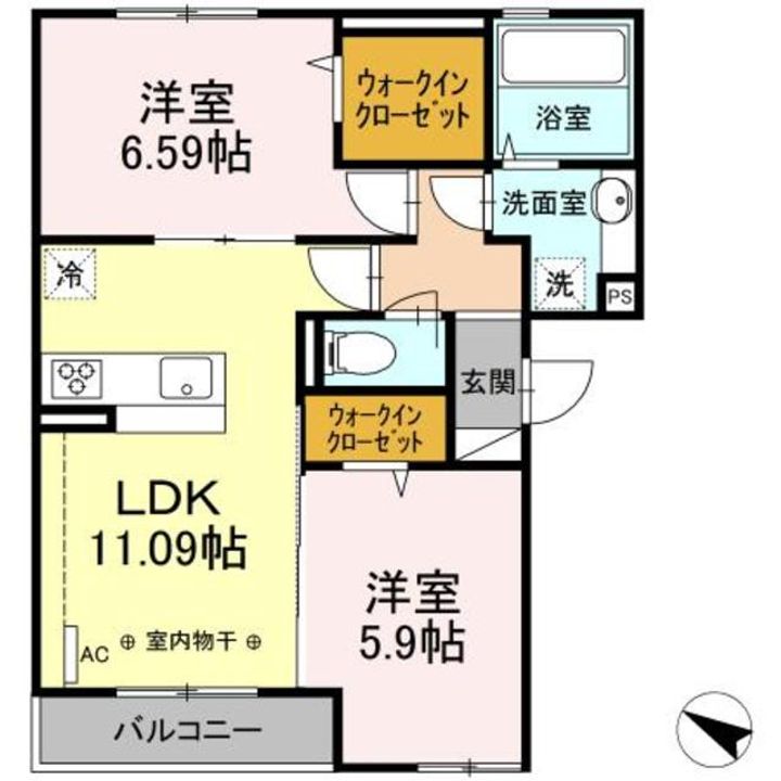 神奈川県相模原市南区相模台7(アパート)の賃貸物件の間取り