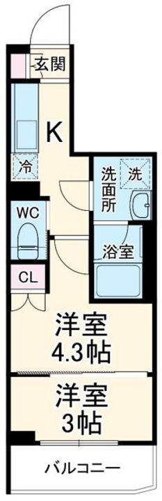 ブライズ二子新地の間取り