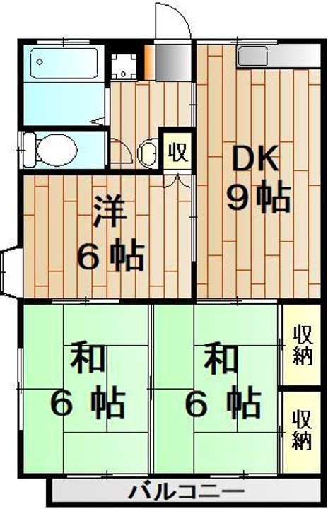 ニイハイツIの間取り