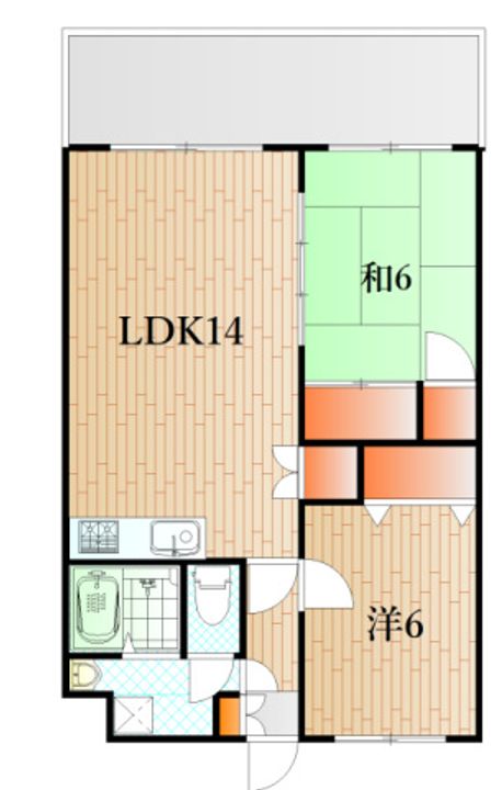 山口県下関市新垢田東町2(マンション)の賃貸物件の間取り
