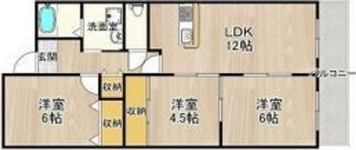 大阪府大阪市東住吉区杭全4(マンション)の賃貸物件の間取り