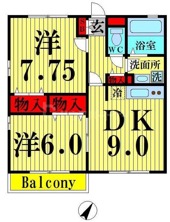 グランディールの間取り