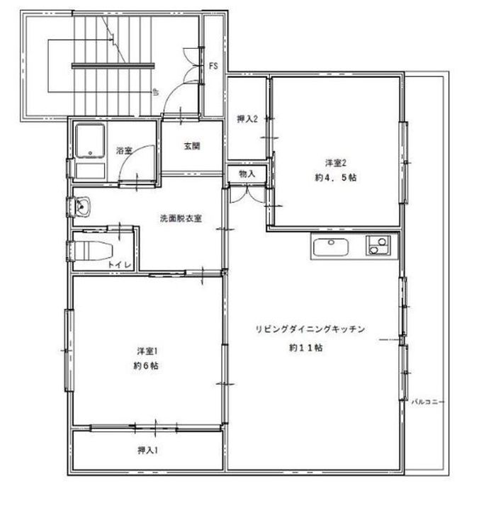 ビレッジハウス小羽山第二の間取り
