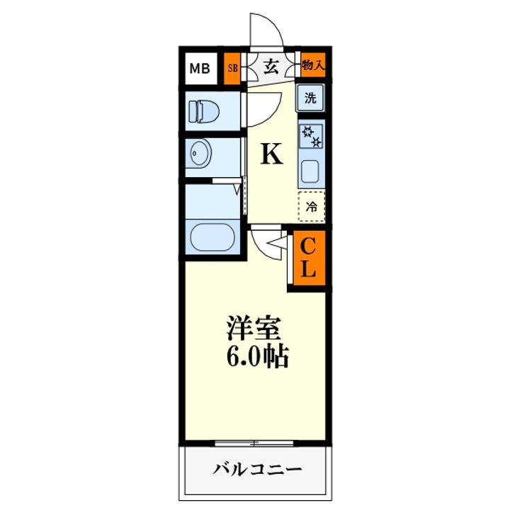 大阪府大阪市東淀川区西淡路4(マンション)の賃貸物件の間取り