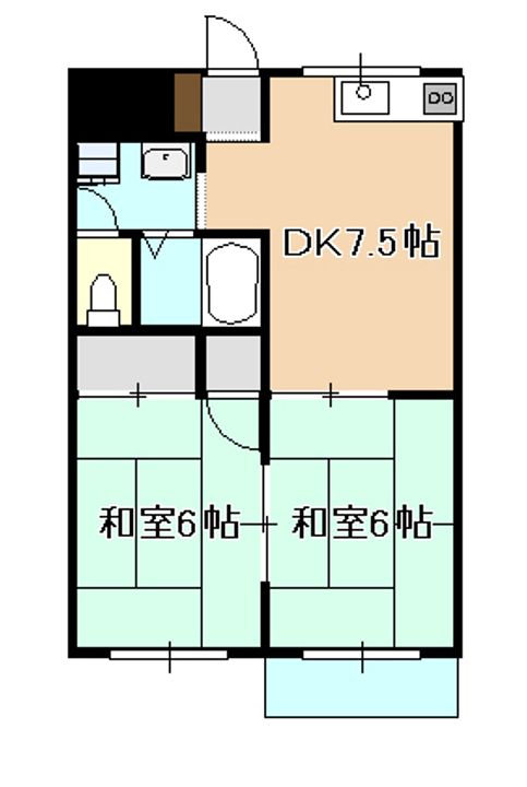 岡山県岡山市東区広谷(マンション)の賃貸物件の間取り