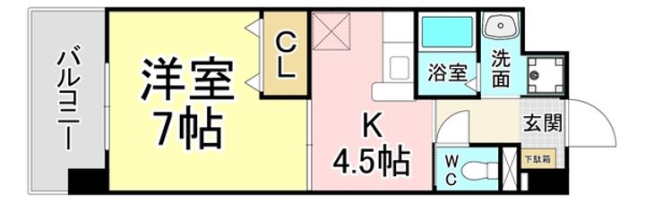 福岡県北九州市小倉北区東篠崎2(マンション)の賃貸物件の間取り
