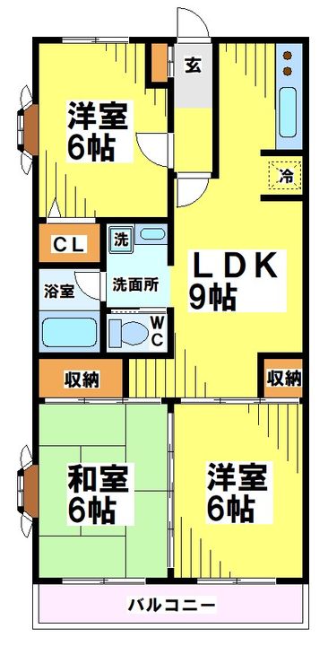 東京都三鷹市大沢3(マンション)の賃貸物件の間取り