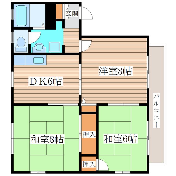 コモンシティ福沼 A棟の間取り