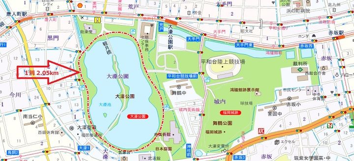 福岡県福岡市中央区大濠2(マンション)の賃貸物件の周辺