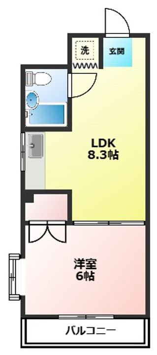 神奈川県小田原市城山2(アパート)の賃貸物件の間取り