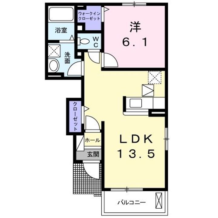茨城県下妻市下妻乙(アパート)の賃貸物件の間取り