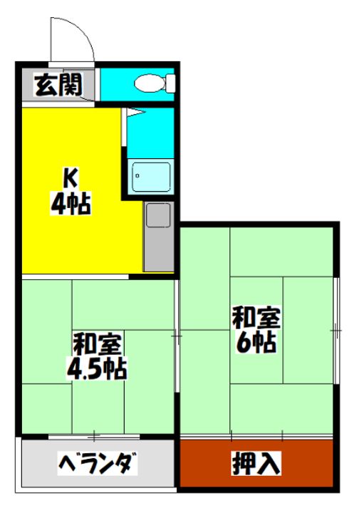 浜町ハイツの間取り