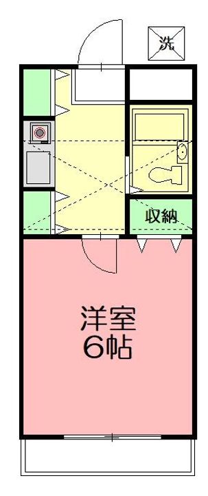 神奈川県茅ヶ崎市高田4(アパート)の賃貸物件の間取り