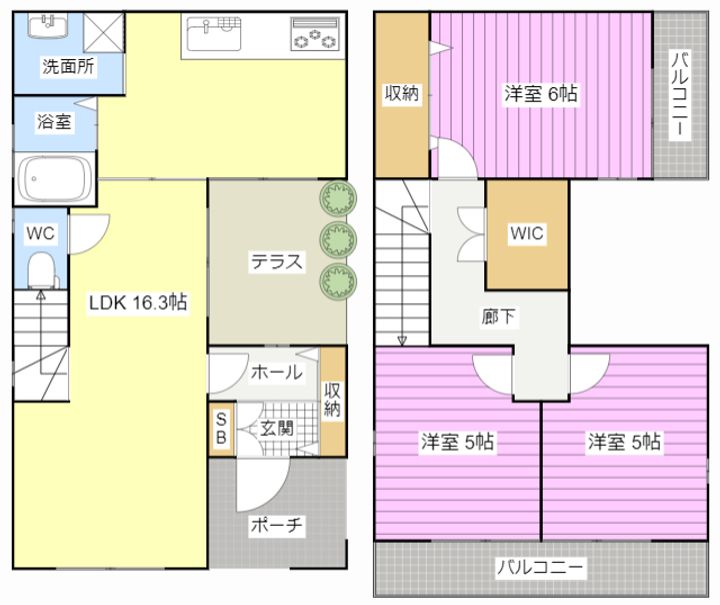 静岡県浜松市中央区遠州浜3(一戸建)の賃貸物件の間取り