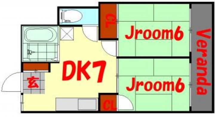 広島県広島市西区楠木町1(マンション)の賃貸物件の間取り