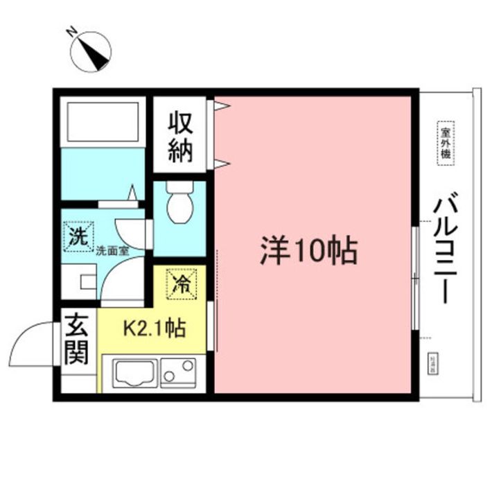 埼玉県所沢市小手指町3(アパート)の賃貸物件の間取り