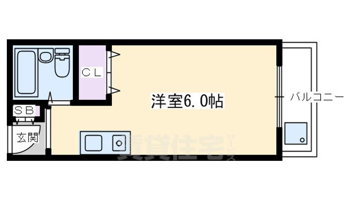 京都府京都市中京区西ノ京中御門西町(マンション)の賃貸物件の間取り