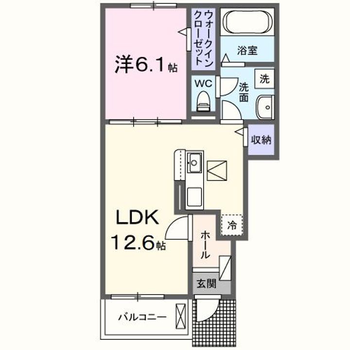 大阪府泉佐野市葵町1(アパート)の賃貸物件の間取り