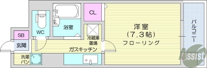 正栄ビル西公園の間取り