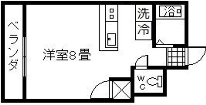 上杉第8マンション中央の間取り