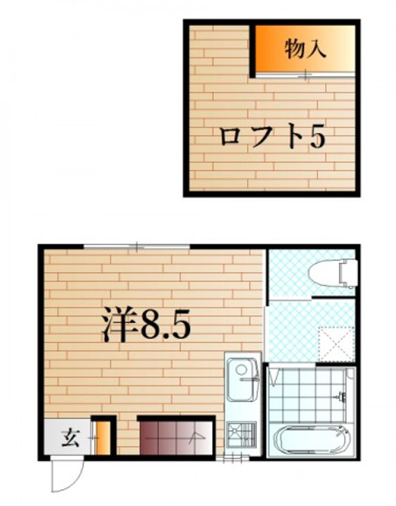 山口県下関市綾羅木本町1(アパート)の賃貸物件の間取り