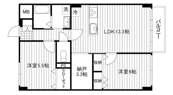 明星マンションの間取り