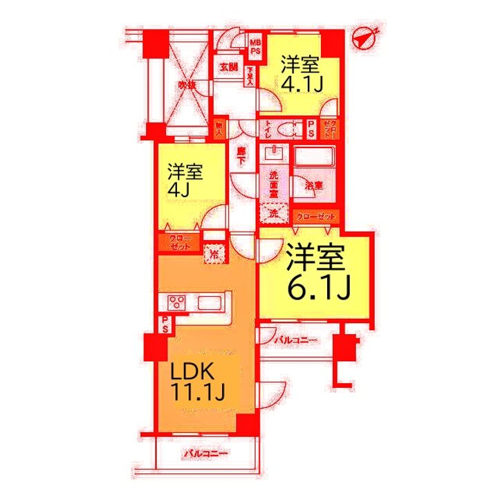 マイキャッスル新川崎の間取り
