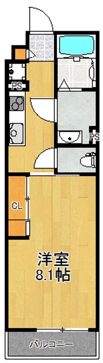 神奈川県川崎市中原区下小田中2(マンション)の賃貸物件の間取り