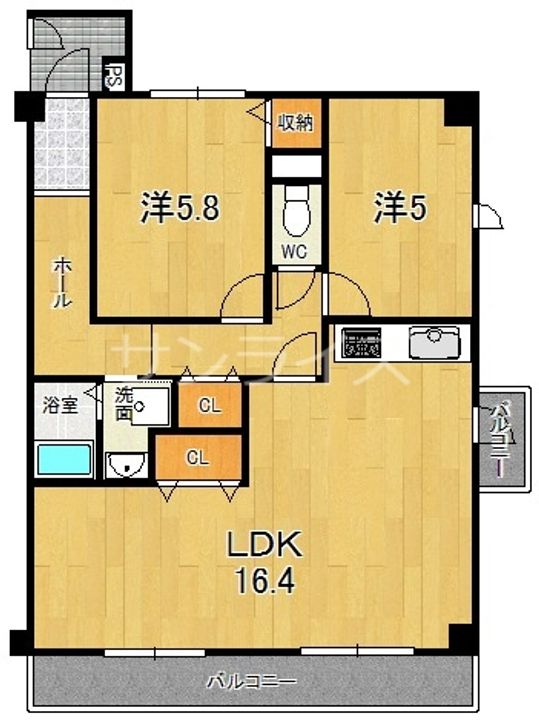 ユンヌ・ホワイエの間取り