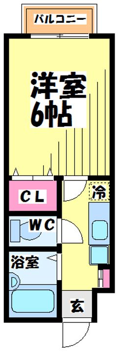 東京都調布市多摩川3の賃貸アパートの間取り