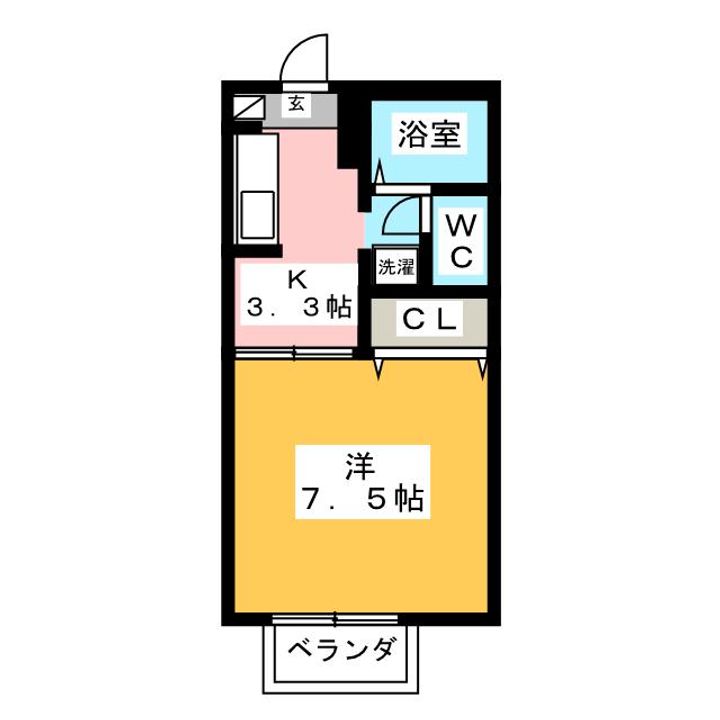 アーバン瓜島Bの間取り
