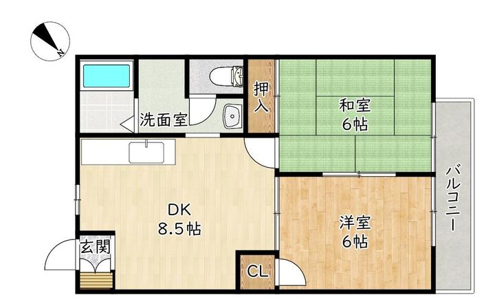 EXCELコーポの間取り