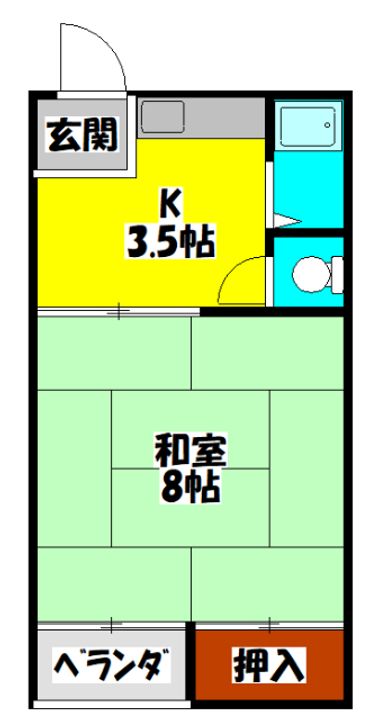 浜町ハイツの間取り