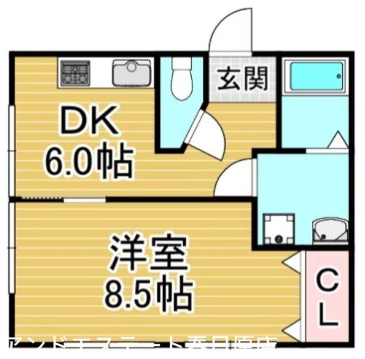 福岡県大野城市下大利1(アパート)の賃貸物件の間取り