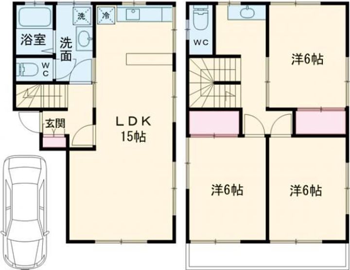 東京都大田区田園調布1(一戸建)の賃貸物件の間取り