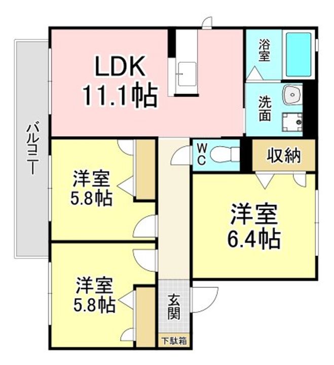 ファインメゾン上の原IIIの間取り