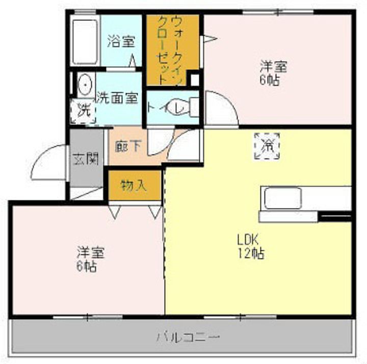 グランドキャッスルFUKUCHI Bの間取り