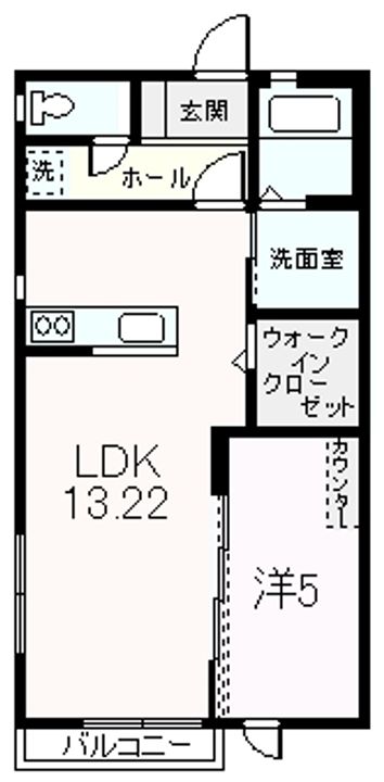 茨城県稲敷郡阿見町岡崎3(アパート)の賃貸物件の間取り