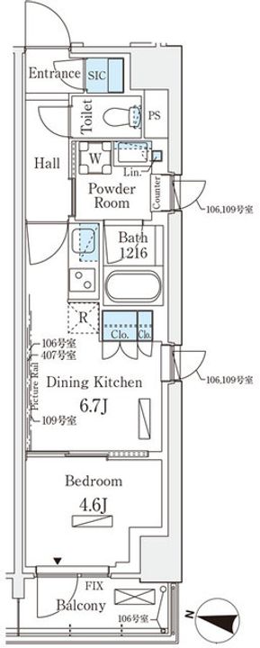 東京都北区神谷3(マンション)の賃貸物件の間取り