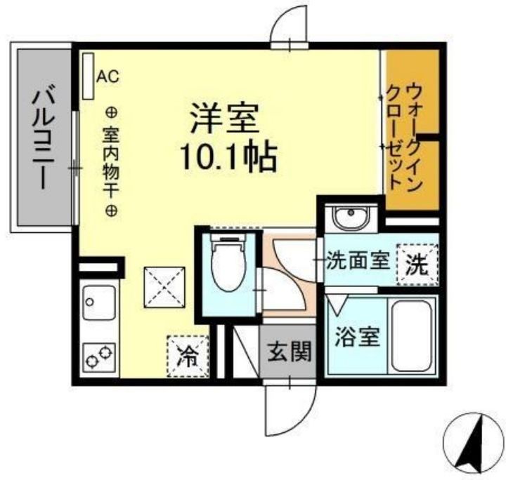 静岡県浜松市中央区植松町(アパート)の賃貸物件の間取り