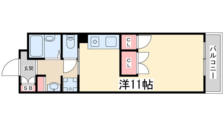 ビーバ江坂の間取り