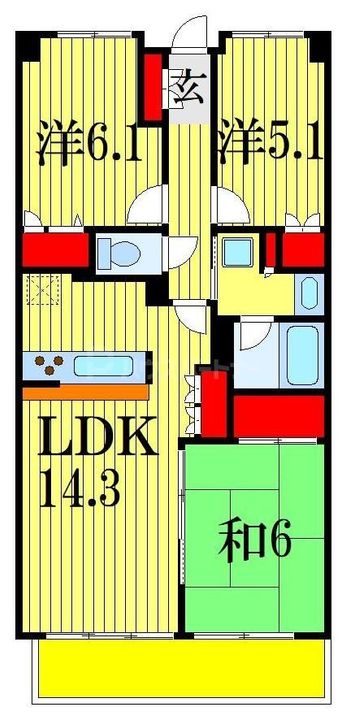 リーベスト東中山の間取り