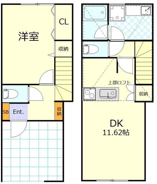 神奈川県横浜市南区清水ケ丘(一戸建)の賃貸物件の間取り