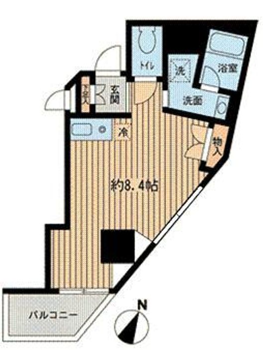 東京都新宿区箪笥町(マンション)の賃貸物件の間取り