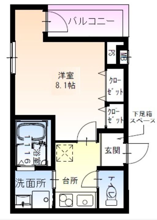 大阪府大阪市東淀川区豊里5(アパート)の賃貸物件の間取り