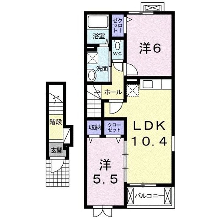 群馬県高崎市日高町(アパート)の賃貸物件の間取り